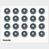 Kreissegment in Harmonie mit abstrakter Schwarzkun Runder Aufkleber (Blatt)