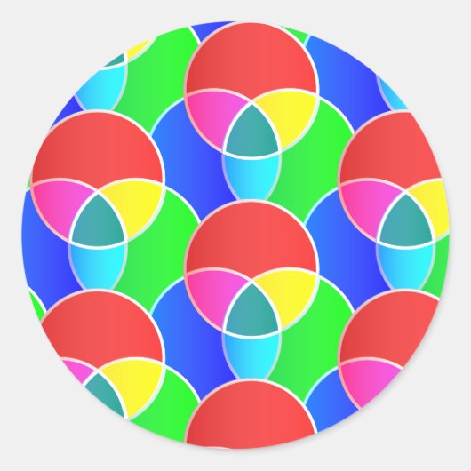 Kreissegmente formen unterschiedliche Muster Runder Aufkleber (Vorderseite)