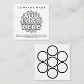 kreist Loyalitätsbelohnungsquadrat ein Treuekarte (Vorne/Hinten)