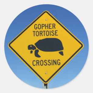 Kreisüberquerung Runder Aufkleber