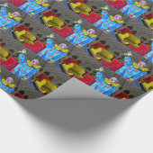 Kreisverkehr-Clown Geschenkpapier (Ecke)