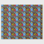 Kreisverkehr-Clown Geschenkpapier (Flach)