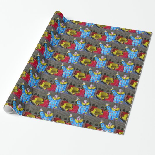 Kreisverkehr-Clown Geschenkpapier (Ungerollt)