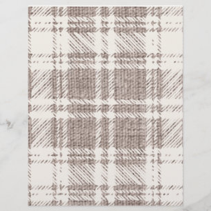 Krembraun kariertes Scrapbook-Papier