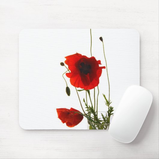 Kremeisauflagemohnblumen Mousepad (Mit Mouse)