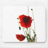 Kremeisauflagemohnblumen Mousepad (Vorne)