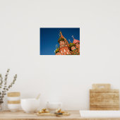 Kreml, Vasiliy gesegnet | Moskau, Russland Poster (Küche)