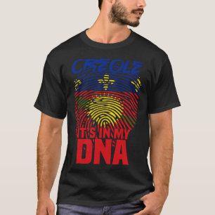 Kreolisch Es Ist In Meiner DNA Guadeloupe Afro Sto T-Shirt
