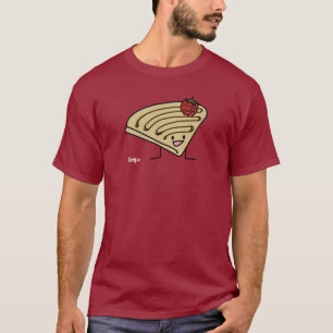 Krepp-pastenartige Erdbeernachtisch-Schokolade T-Shirt