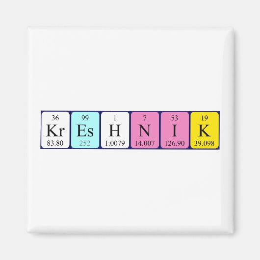 Kreshnik Periodenmagnet Magnet (Vorne)