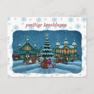 krest stad postkaart met sneeuwrand nl postkarte