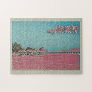 Kreta - Elafonissi Strand - Griechenland - Mosaik Puzzle