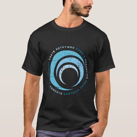 Kreta Greece Beach Wave T-Shirt (Vorderseite)