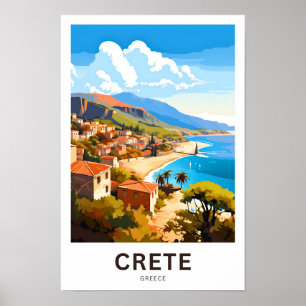 Kreta Greece Travel Print Poster