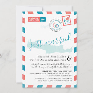 Kreta Griechenland Antike Luftpost Hochzeit Einladung