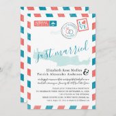 Kreta Griechenland Antique Airmail Post Wedding Einladung (Vorne/Hinten)