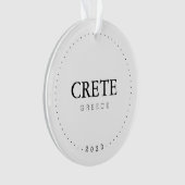 Kreta, Griechenland Einfache internationale Reise Ornament (Vorderseite)