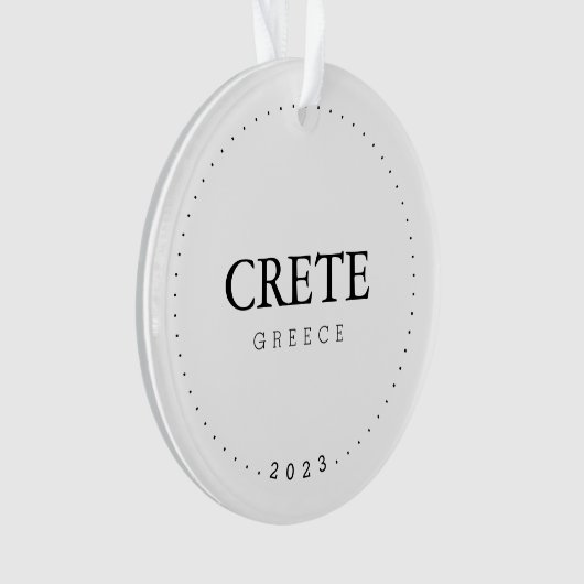 Kreta, Griechenland Einfache internationale Reise Ornament (Vorderseite)