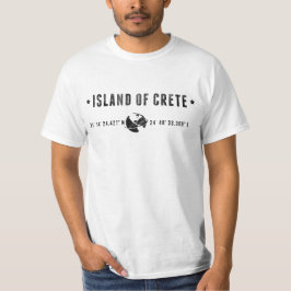 Kreta Griechenland Koordinaten Minimalistische Typ T-Shirt