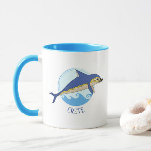 Kreta, Griechenland Minoan Delphin & Waves Tasse