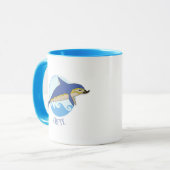 Kreta, Griechenland Minoan Delphin & Waves Tasse (Vorderseite Links)