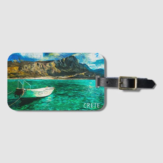 Kreta Griechenland Ölgemälde Gepäckanhänger (Vorderseite (Horizontal))