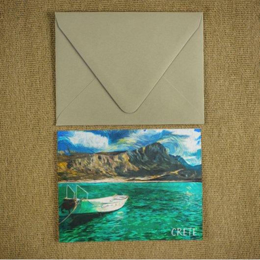 Kreta Griechenland Ölgemälde Postkarte