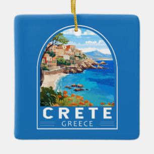 Kreta Griechenland Reise Kunst Vintage Keramikornament