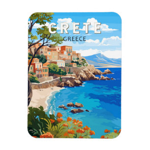 Kreta Griechenland Reise Kunst Vintage Magnet