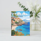 Kreta Griechenland Reise Kunst Vintage Postkarte (Stehend Vorderseite)