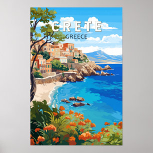 Kreta Griechenland Reisen Kunst Vintag Poster