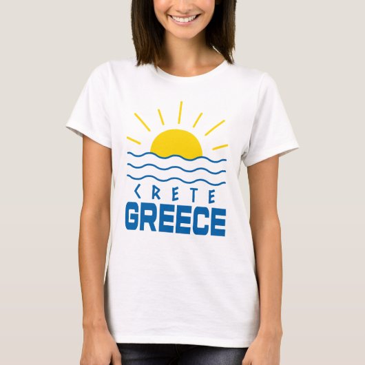 Kreta Griechenland - Sonnenschein und Meereswellen T-Shirt (Vorderseite)
