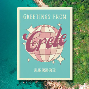 Kreta Griechenland Urlaub Retro Vintage Postkarte