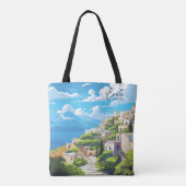 Kreta Griechenland Vintage Kunstreise Tasche (Rückseite)