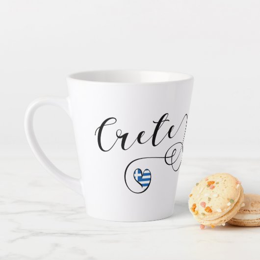Kreta Heart Flag, Griechenland, Kreta Milchtasse (Beispiel)