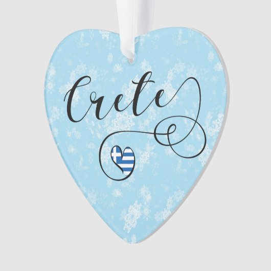 Kreta Heart Flag, Griechenland, Kreta Ornament (Vorderseite)