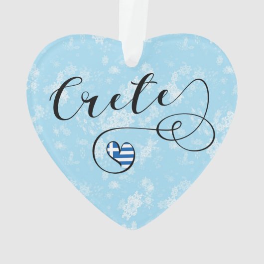 Kreta Heart Flag, Griechenland, Kreta Ornament (Rückseite)