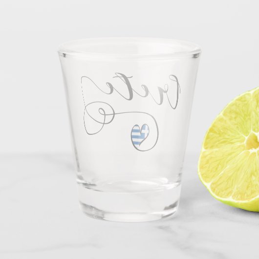 Kreta Heart Flag, Griechenland, Kreta Schnapsglas (Rückseite)