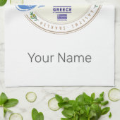 Kreta Island Griechenland Retro Vintag Holiday Sou Geschirrtuch (Gefaltet)