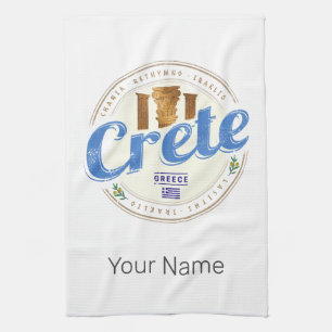 Kreta Island Griechenland Retro Vintag Holiday Sou Geschirrtuch