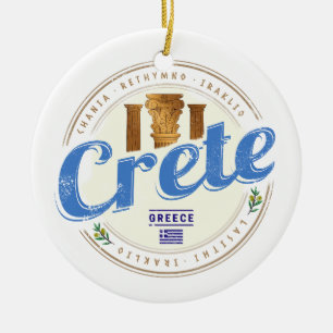 Kreta Island Griechenland Retro Vintag Holiday Sou Keramik Ornament