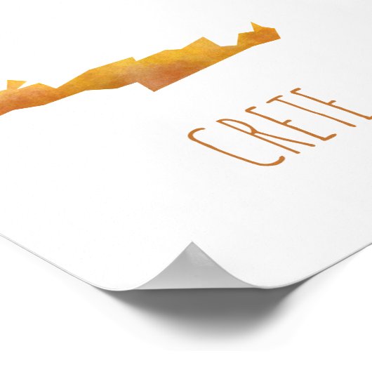 Kreta Karte Poster (Ecke)