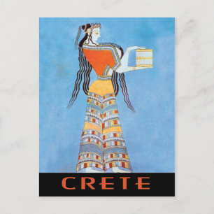 Kreta mit mykenischer Frauenfreske Postkarte