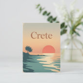 Kreta Vintag minimalistisch Postkarte (Stehend Vorderseite)
