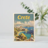 Kreta Vintage Postkarte (Stehend Vorderseite)