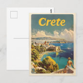 Kreta Vintage Postkarte (Vorne/Hinten)