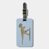 Kretakeale Dinosaurier Tyrannosaurus rex Gepäckanhänger (Vorderseite vertikal)