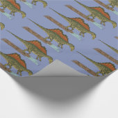 Kretakhaltiger Dinosaurier Spinosaurus Geschenkpapier (Ecke)