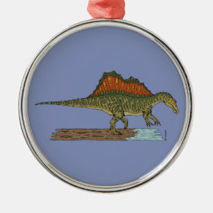 Kretakhaltiger Dinosaurier Spinosaurus Ornament Aus Metall