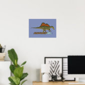 Kretakhaltiger Dinosaurier Spinosaurus Poster (Heimbüro)